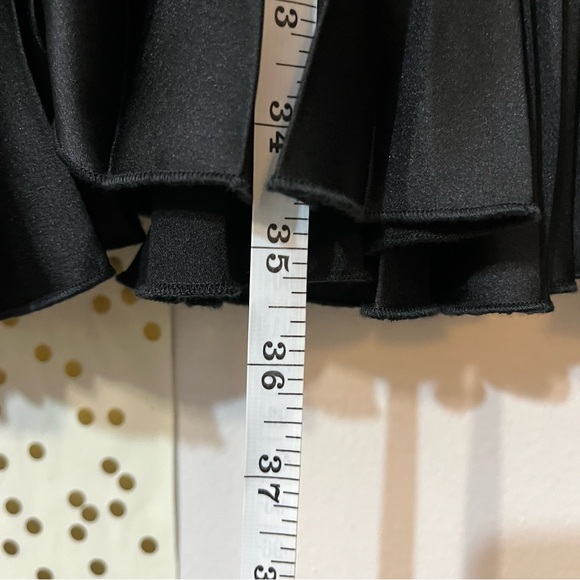 Abercrombie & Fitch Black Satin Pleated A-Line Maxi Skirt size Small - Picture 9 of 9